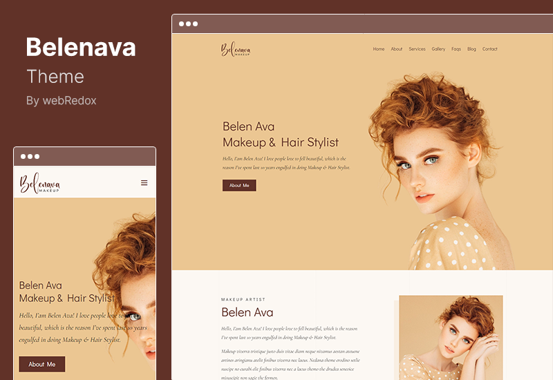 Belenava 테마 - 메이크업 아티스트 WordPress 테마