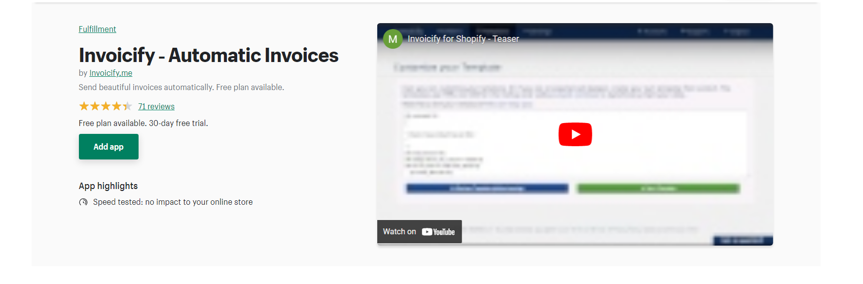 Invoicify - aplicativo de fatura do shopify