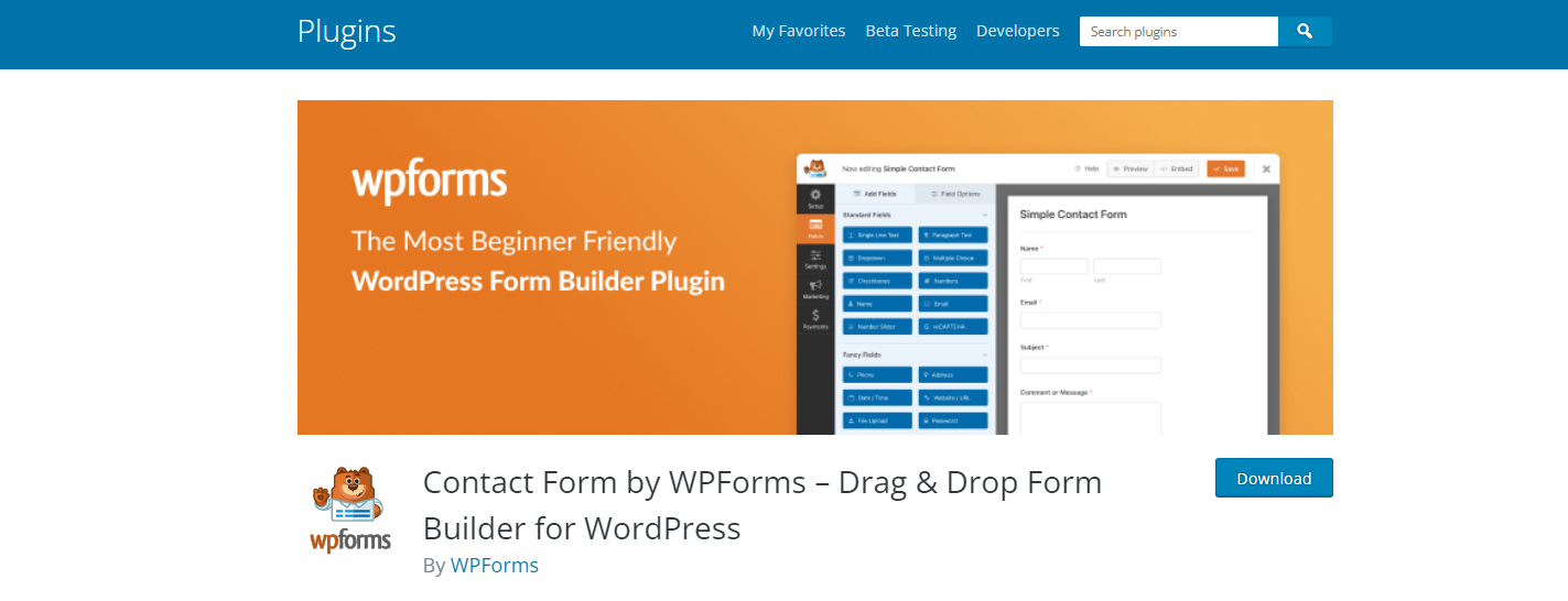 WPforms - WordPress 電子商務插件