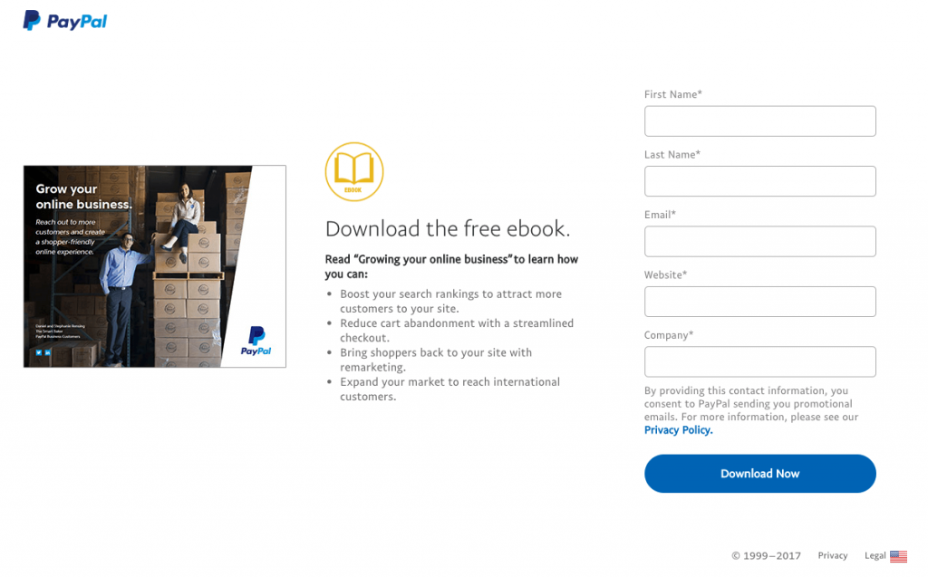 Pagina di compressione PayPal