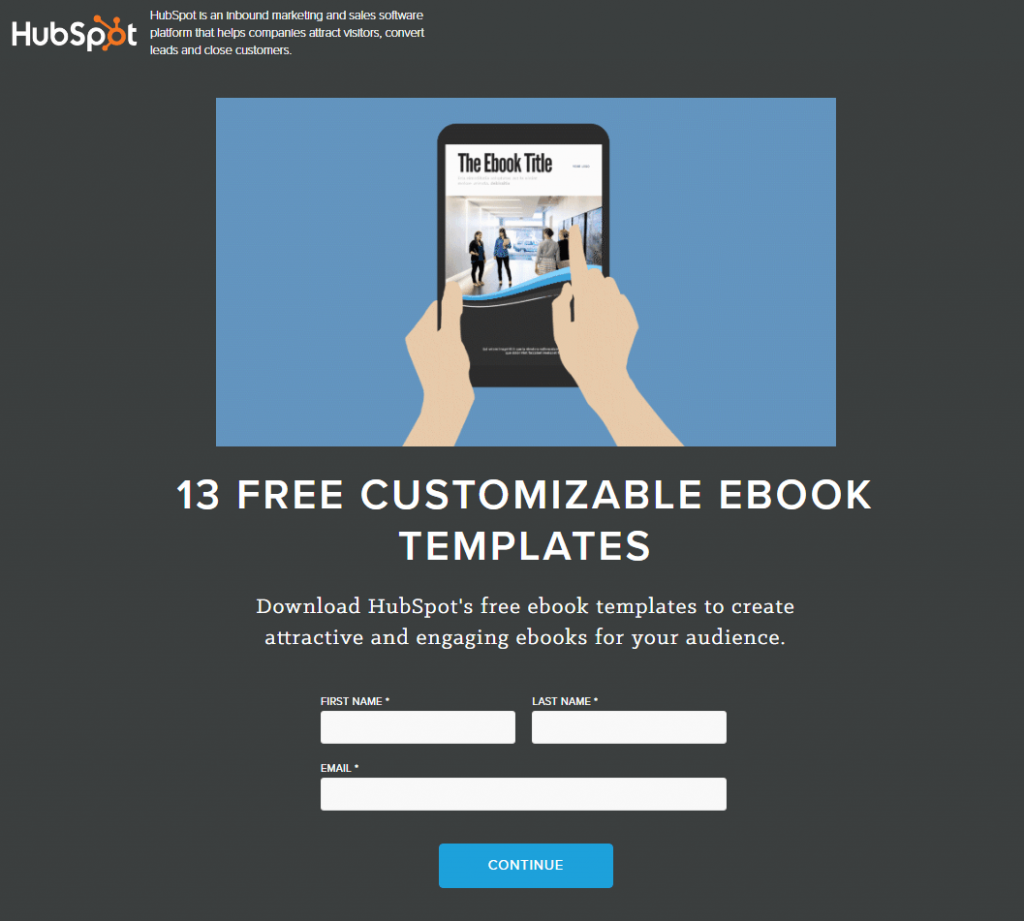 Pagina di compressione HubSpot