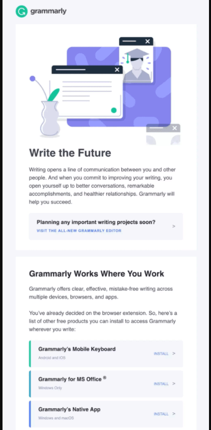 Urutan email tata bahasa