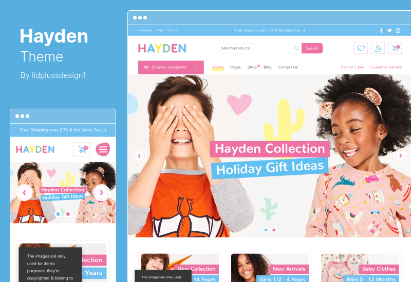 海登主題 - 兒童商店和嬰兒用品店 WordPress 主題