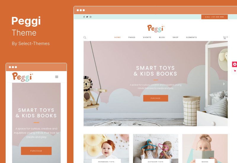 Peggi 主題 - 多用途兒童 WordPress 主題