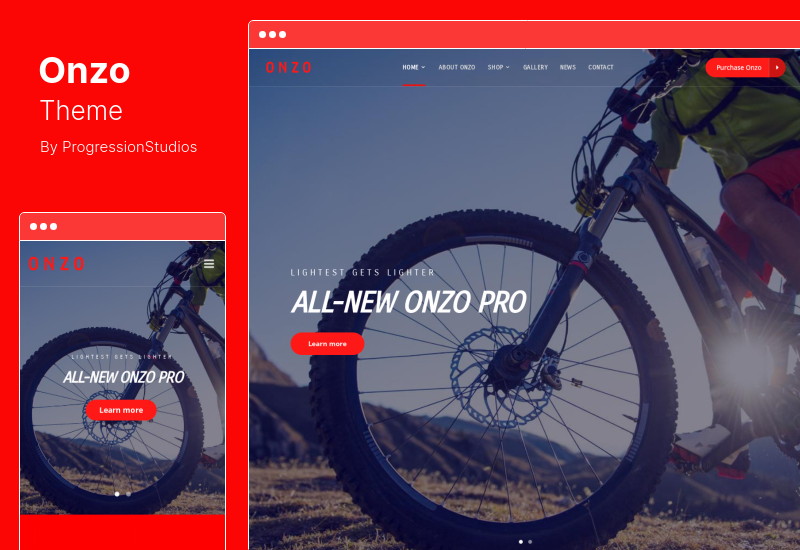 Onzo Theme - E-Commerce-Theme für einzelne Produkte und Fahrradgeschäfte