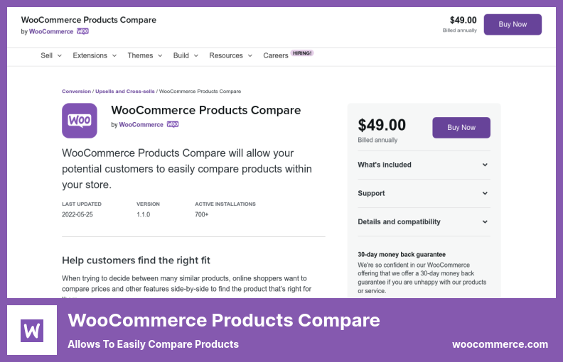 WooCommerce 제품 비교 플러그인 - 제품을 쉽게 비교할 수 있습니다.