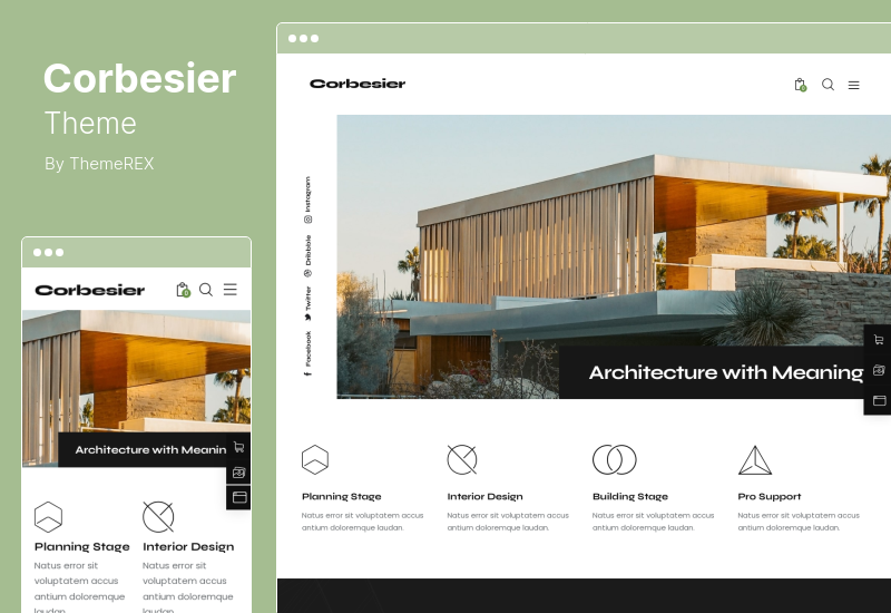 Tema Corbesier - Tema WordPress per l'architettura moderna e l'interior design