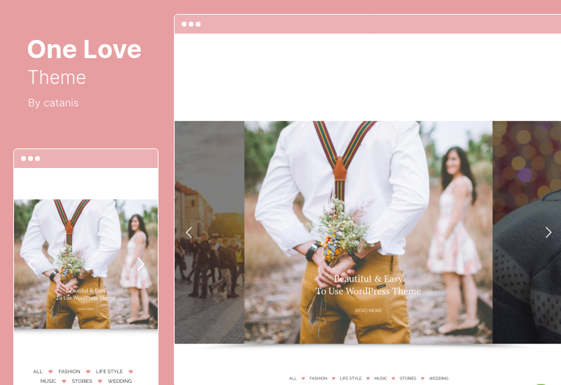 Thème OneLove - Le thème WordPress de mariage polyvalent élégant et propre