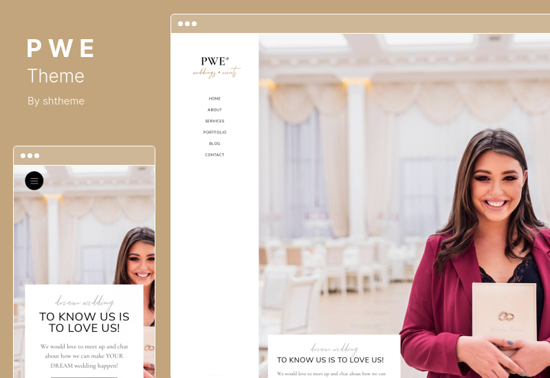 Thème PWE - Thème WordPress pour planificateur de mariage et d'événements
