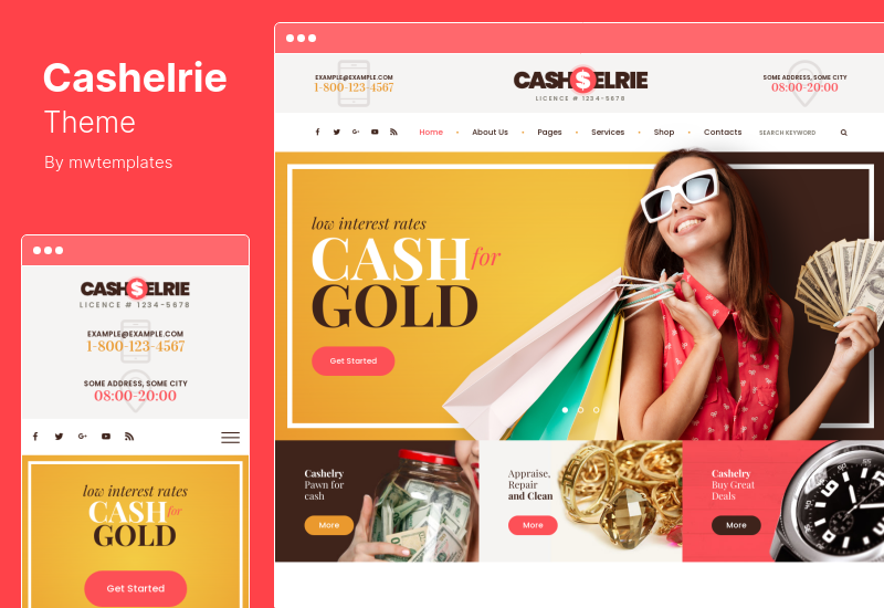 Cashelrie Theme - Motyw lombardu WordPress