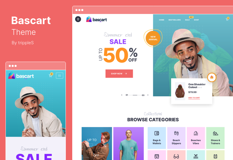 Тема Bascart — Тема Woocommerce WordPress для мультивендорной торговой площадки с конструктором