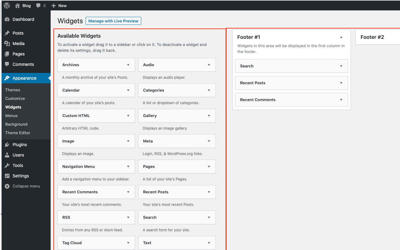 pasul 4 personalizați aspectul pentru a construi un site web wordpress