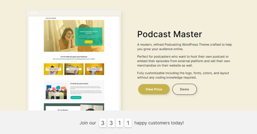 Główny motyw podcastów dla witryn podcastowych