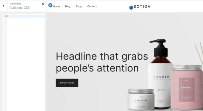 O lugar para inserir CSS adicional no WordPress Customizer