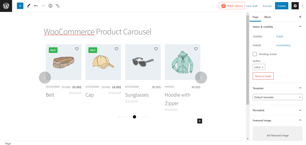 WooCommerce Product Carousel
