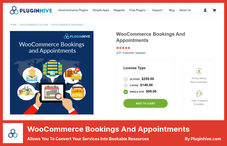 Wtyczka do rezerwacji i spotkań WooCommerce — umożliwia konwersję usług w zasoby, które można zarezerwować