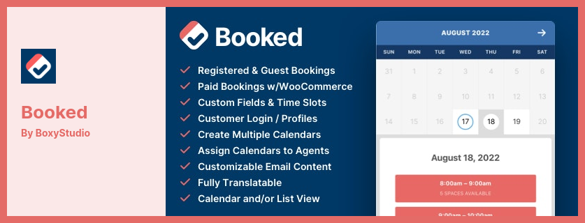 Booked Plugin - Rezerwacja spotkania dla WordPress