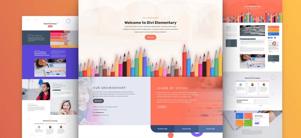 divi o tema ửodpress de educação mais colorido