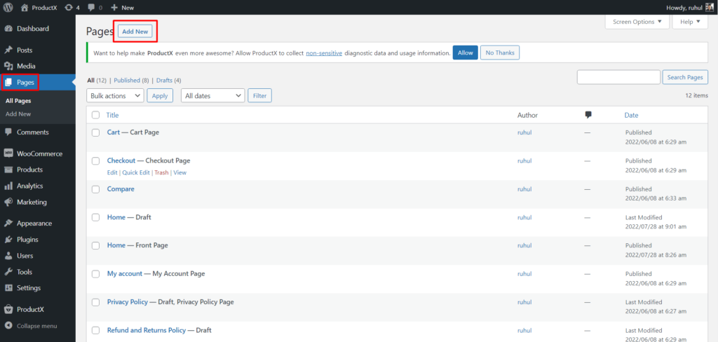 Comment afficher la grille de catégories de produits WooCommerce 4 ProductX Add New Pages