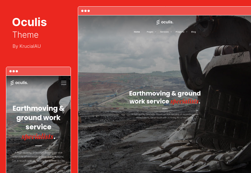 Tema Oculis - Tema WordPress per costruzioni e costruzioni