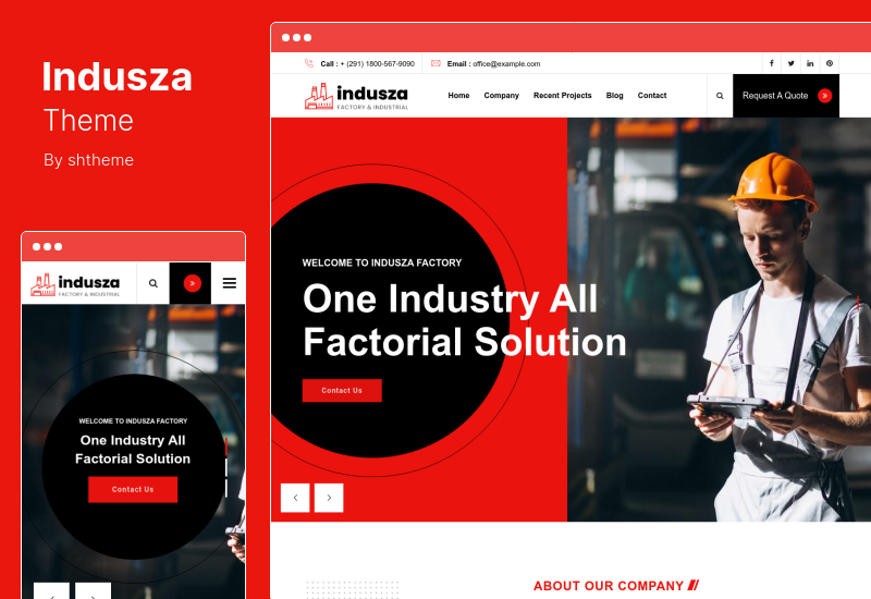 Tema Indusza - Tema WordPress industriale e di fabbrica