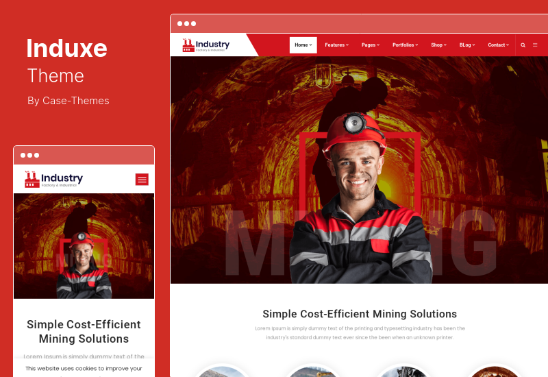Tema Induxe - Tema WordPress per l'industria e la fabbrica