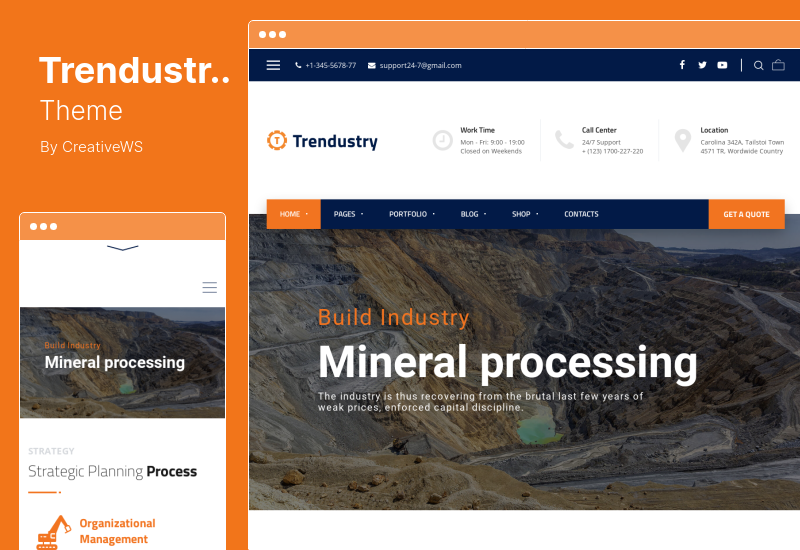 Tema di tendenza - Tema WordPress industriale e manifatturiero