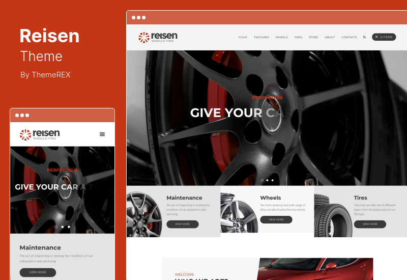 Tema Reisen - Tema WordPress de carro de mecânica e reparação de carroceria