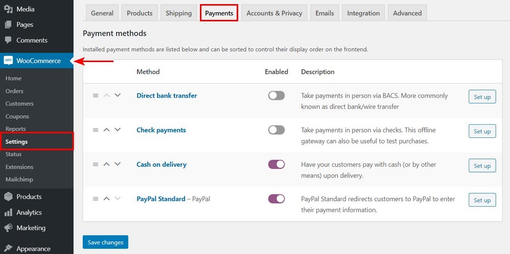 Pembayaran WooCommerce