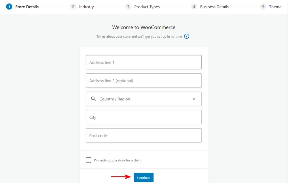 Wizard Pengaturan WooCommerce 1