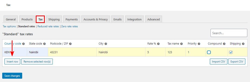 Pengaturan pajak WooCommerce
