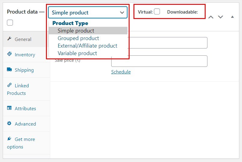 Data produk WooCommerce