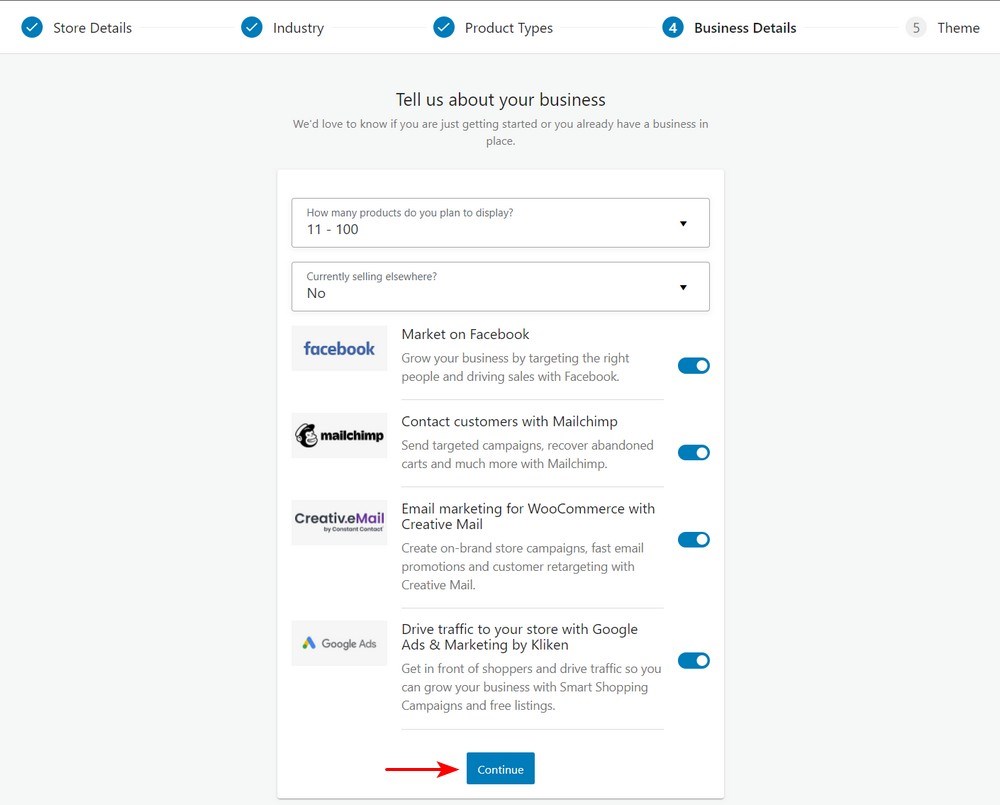 Wizard Pengaturan WooCommerce 4