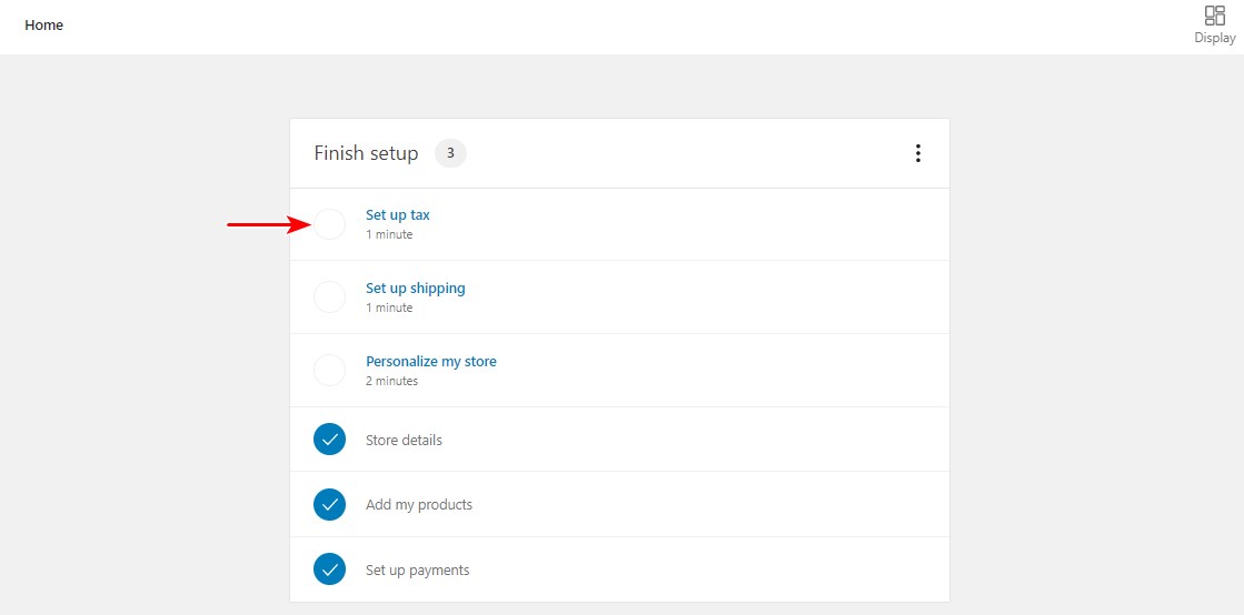 Pajak pengaturan WooCommerce