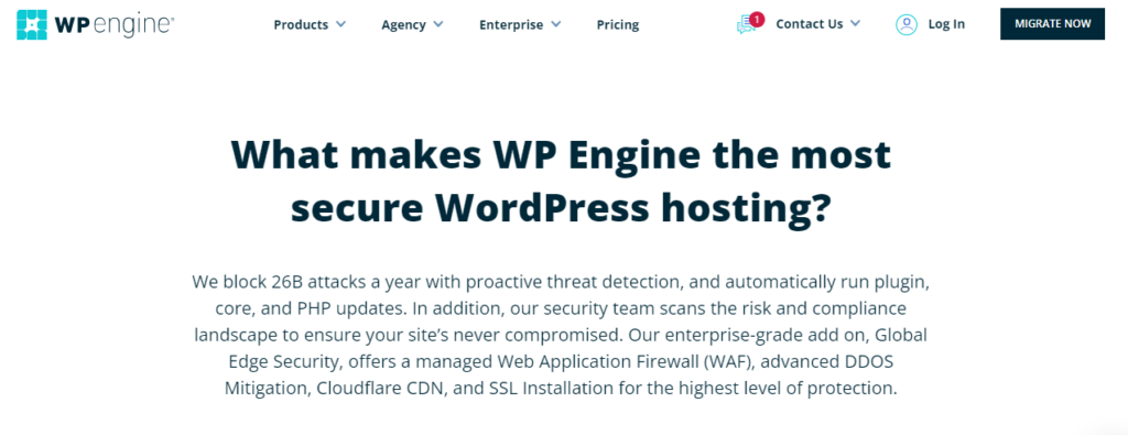 โฮสติ้ง WordPress ที่มีการจัดการที่ปลอดภัยของ WP Engine