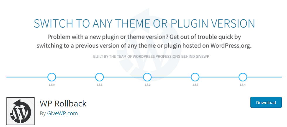 Plugin WP Rollback