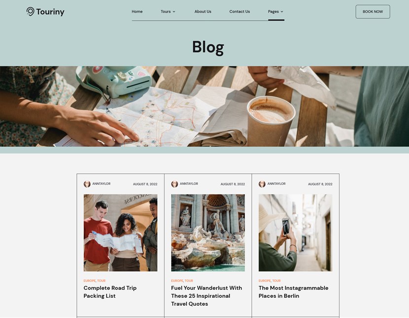 blog design turistico