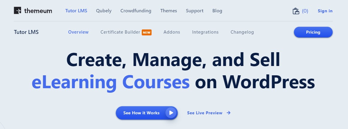 Tutor LMS – 在線學習和在線課程解決方案