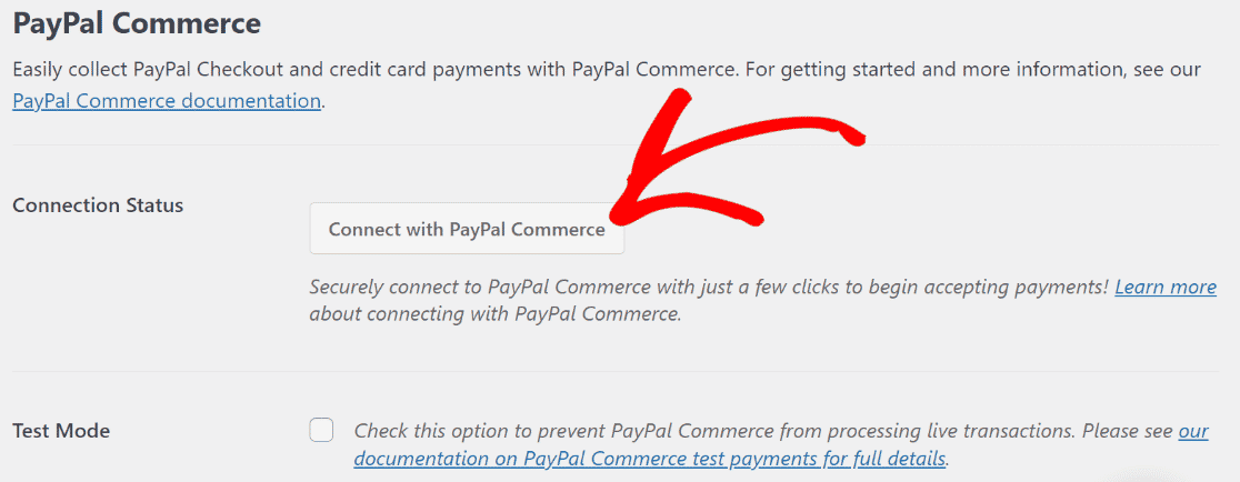 Configurazione dell'integrazione commerciale con PayPal