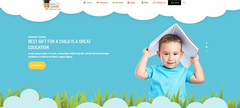 เว็บไซต์สาธิตธีม WordPress การศึกษาระดับอนุบาล