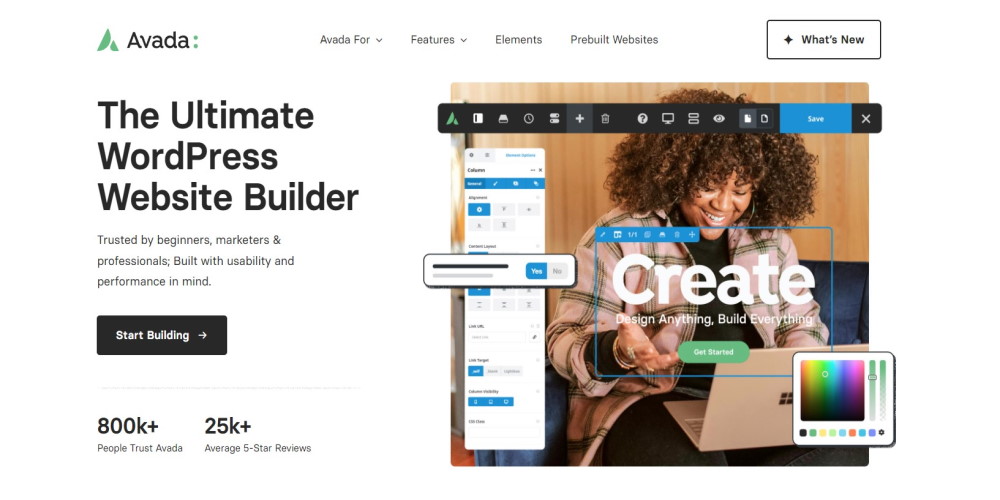 เว็บไซต์อย่างเป็นทางการของธีม Avada WordPress