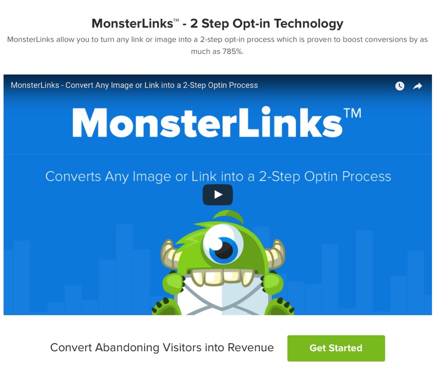 OptinMonsterのMonsterLinks機能を使用する
