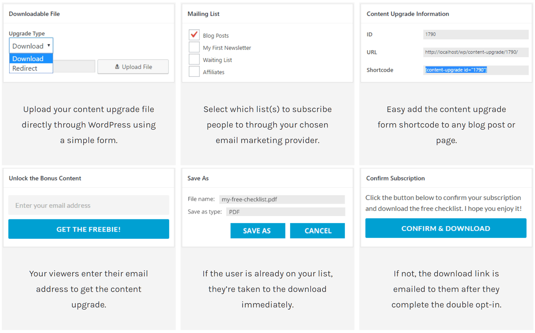 簡単なコンテンツアップグレードプラグイン