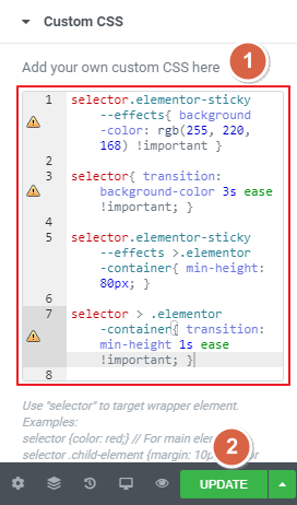 粘貼 CSS