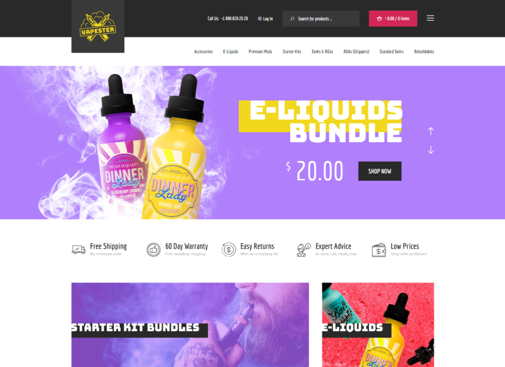vaporizador | Tienda creativa de cigarrillos y tienda de cigarrillos electrónicos WooCommerce Theme