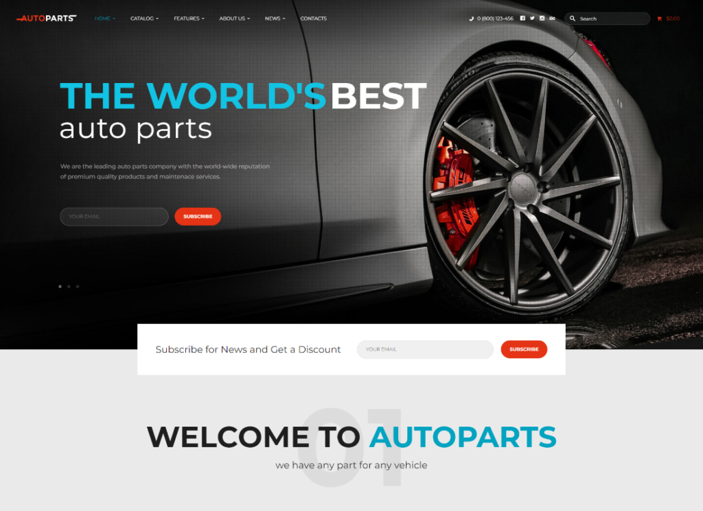 Autopartes | Tienda de piezas de automóviles y servicios de automóviles Tema de WordPress + Elementor