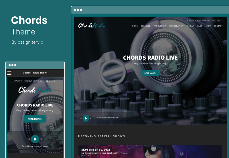 Chords Theme - 响应式音乐和事件 WordPress 主题