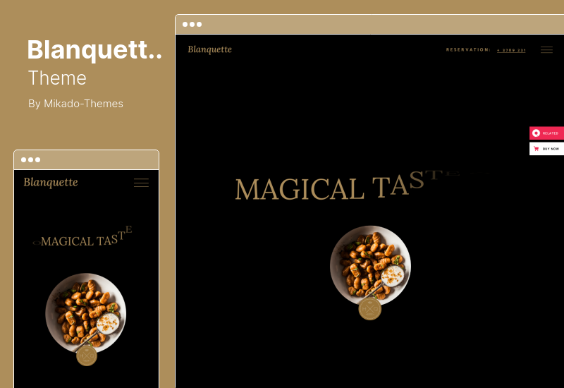 موضوع Blanquette - سمة مطعم WordPress