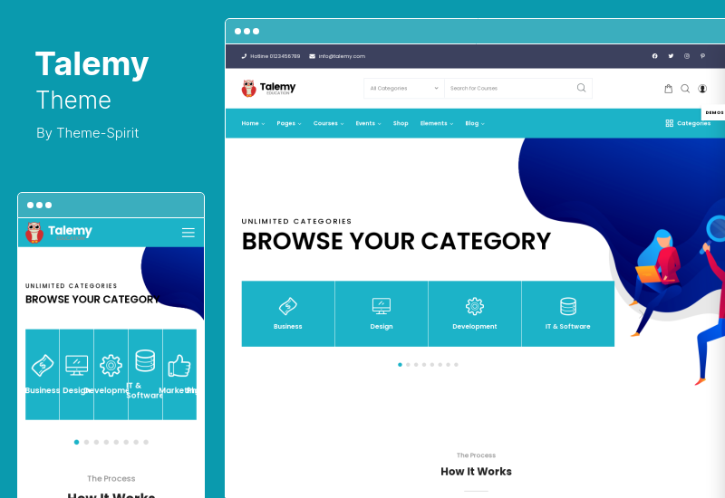 موضوع Talemy - LMS Education WordPress Theme