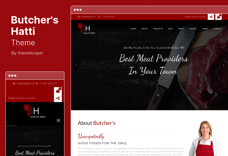 Tema Butcher's Hatti - Tema WordPress de açougue e loja de carne